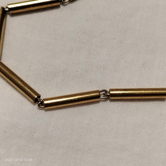 Monet Women's Tubal Link Chain 15"  Necklace Gold Tone - Picture 6 of 6